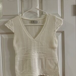 Abercrombie & Fitch Cream Knit Tank Top